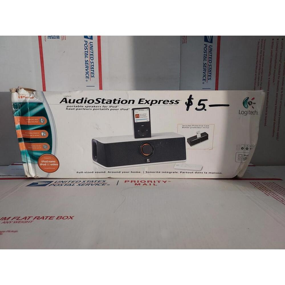 Logitech Audiostation Express Multimedia Speaker iPod No Cords No Remote - #421